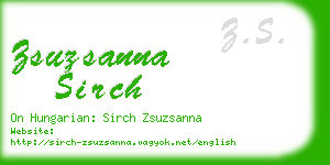 zsuzsanna sirch business card